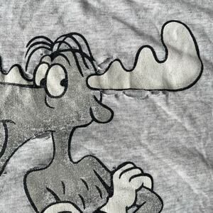 VINTAGE BULLWINKLE AND FRIENDS 90S CARTOON SHIRT XL GRAY